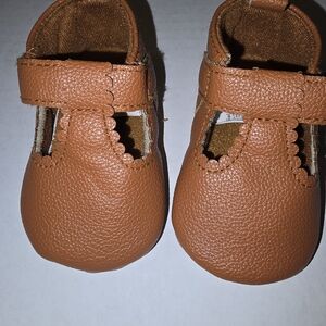 Brown Leather Baby Moccasin Walker Shoes